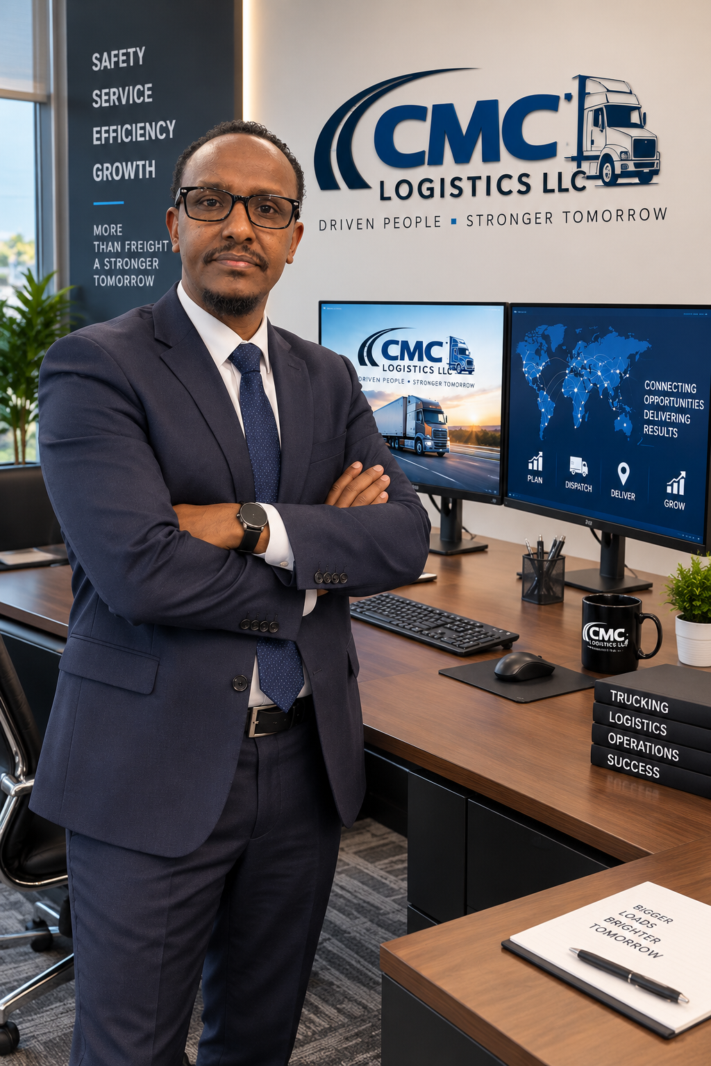 CMC Logistics executive in a logistics office